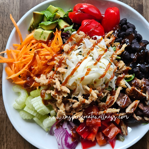 BBQ Black Bean Salad on a plate