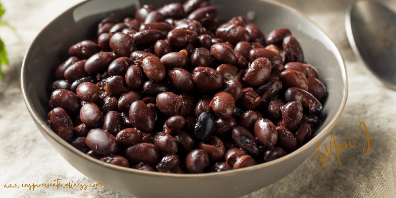 Black beans in a bowl