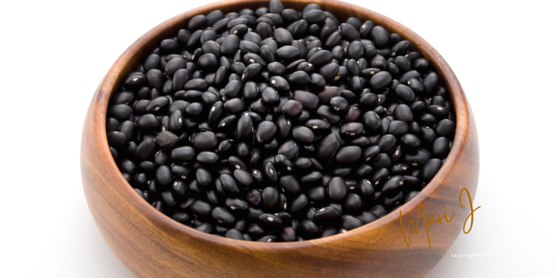 Bowl of Dried Black Beans