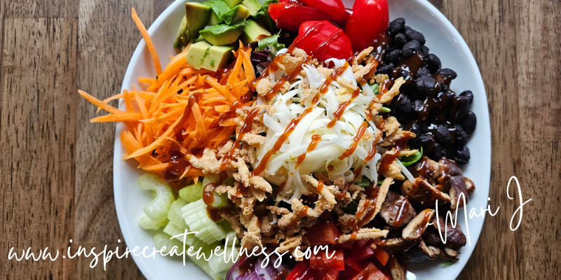 BBQ Black Bean Salad on a white plate