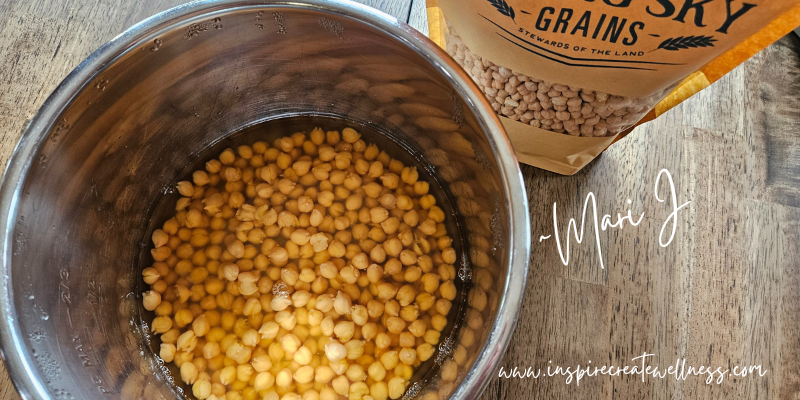 Garbanzo Beans in water in an Instant Pot