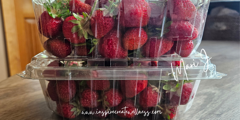 Strawberries in containers