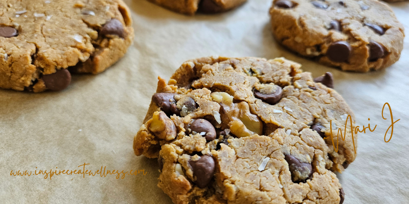 Chocolate Chip Gluten Free Cookies on a cookie sheet