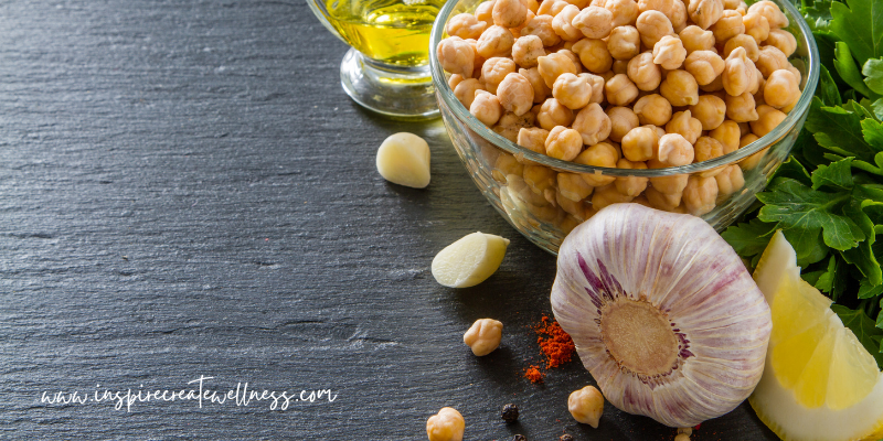 Garbanzo Beans, Garlic, Lemon, Olive Oil