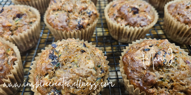 The best zucchini muffins on a cooling rack