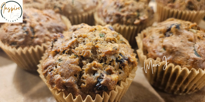 The Best Zucchini Muffins on a tray