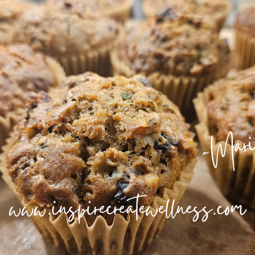 The Best Zucchini Muffins on a tray