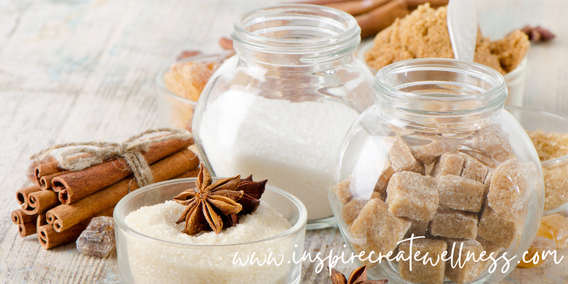 Jars of refined sugar. The sugar battle