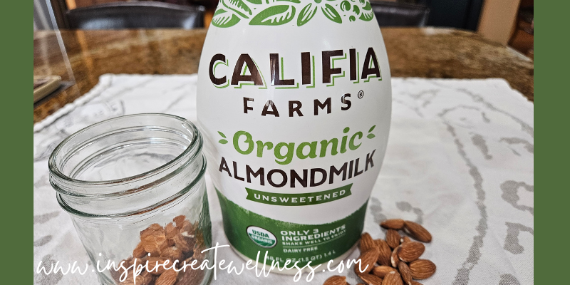 Califia Farms Organic Unsweetened Almond Milk in a bottle