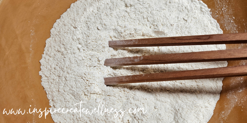 Dry ingredients needed for Delicious Homemade Biscuits