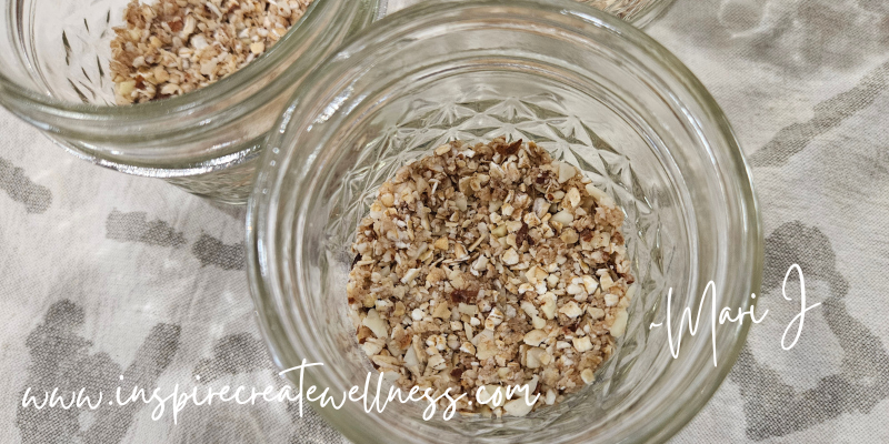 Healthy Cheesecake Jars -gluten free crust pressed on the bottom of the jar