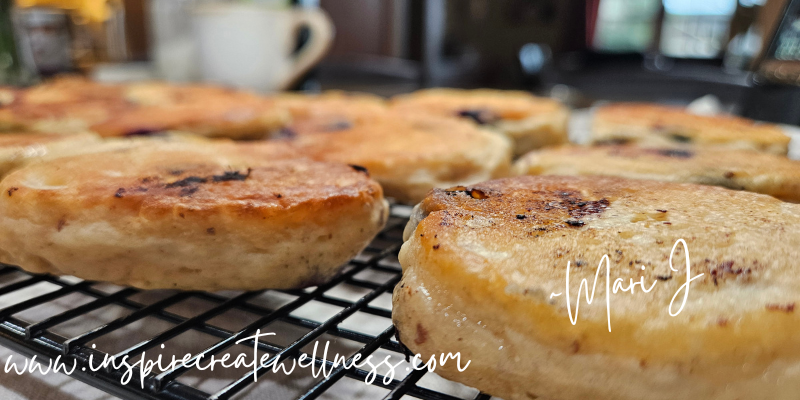 Blueberry Kefir Pancakes cooling on a rack