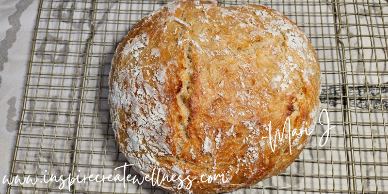 Easy Honey Oat Bread cooling on a rack